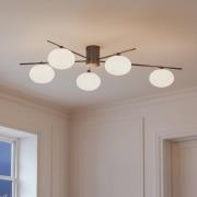 Lindby Valisa kattovalaisin, musta, 5-valo, 5 valoa