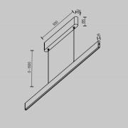 Maytoni LED-riippuvalaisin Ephoria, messinki, alumiini, pituus 116 cm
