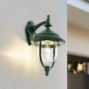 Lindby ulkoseinävalaisin Clint, vihreä, alas, IP44