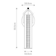 LED-seinävalaisin ESPADA, kiillotettu kromi, Ø 16 cm, metalli IP44