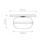 Kattovalaisin NOTTINGHAM, antiikkimessinki, Ø 35 cm, lasi/metalli
