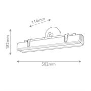 LED-seinävalaisin VALISE, musta/vanha messinki, 50 cm keinonahka