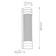 Seinälamppu WILLARD, vanha messinki, korkeus 47 cm Metalli/lasi 2x E14