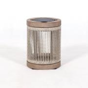 Les Jardins LED-aurinkopöytävalaisin Rop&Strip, harmaa/beige