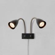 Markslöjd seinävalaisin Ciro, musta, metalli, pistoke, GU10