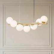 Lucande-riippuvalaisin Isandro, 95 cm, kulta, valkoinen, 7-valo, G9