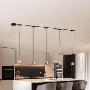 Lumaro-kiskojärjestelmä, riipus, 5-valo, kultainen, 48V, himmennettävä