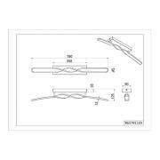 LED-kattovalaisin Ginko, valkoinen mattapintainen, metalli, pituus 79 ...