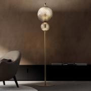 OLEV LED-lattiavalo TERRA&LUNA, ruskea, metalli/lasi 184 cm 927