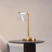 Maytoni LED-pöytävalaisin Cabaret, messinki/kirkas, korkeus 48,5 cm