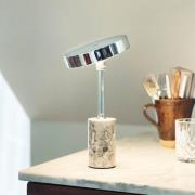 Dyberg Larsen LED-akku-pöytälamppu Starlight, kromi/harmaa