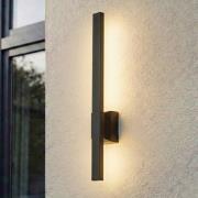 Lindby LED-ulkoseinävalaisin Sakari, musta, alumiini, korkeus 50 cm