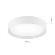 LED-kattovalaisin VARIO, Ø 40 cm, valkoinen, metalli, CCT, himmennettä...