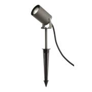 Maapiikkivalaisin Spiky, Ø 6 cm, harmaa, kääntyvä, IP65, GU10