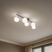 Kattovalaisin Drum, kahvi, lasi, pituus 80 cm, 5-lamppuinen, G9