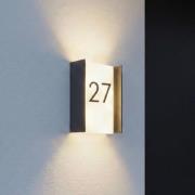 Lindby LED-ulkoseinälamppu Selqa, talon numero, antrasiitti, IP65