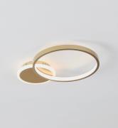 LED-kattovalaisin Gafares, kultainen, alumiini, 41 cm, kaukosäädin CCT