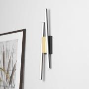 Panagria LED-seinävalaisin, musta, puinen yksityiskohta