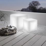 Ulkovalaisin Bottona cube E27 valkoinen, 30 x 30cm