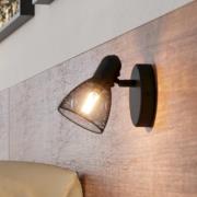 Carovigno seinävalaisin, korkeus 10,5 cm, musta, teräs