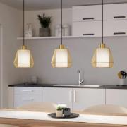 Ciudadela-riippuvalaisin, musta/messinki, 3-valo.