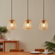 Hykeham-riippuvalaisin, pituus 91 cm, luonnonvalo, 3-valo, bambu