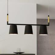 Lacey-riippuvalaisin, pituus 78 cm, musta, 3-valo, teräs