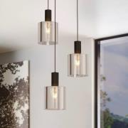 Riippuvalaisin Gorosiba, musta, Ø 41 cm, teräs/lasi, 3-valo.