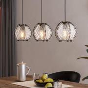 Waverton riippuvalaisin, musta/valkoinen, pituus 92 cm, teräs/kangas