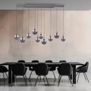 PURE LED-riippuvalaisin E-Infinity harmaa/savuharmaa 198 cm, 10-lamppu...