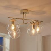 Kattovalaisin Zoe, kullanvärinen, pituus 51 cm, lasi, 4-lamppuinen