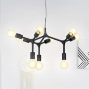 Riippuvalo Bocadella 1, musta, 9-lamppuinen