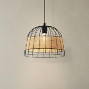 Riippuvalaisin Anwick, teräs/rottinki, Ø 37 cm