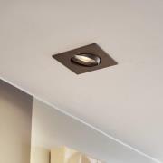 PRIOS-uppovalaisin Fibur, mattapronssi, 9 cm, GU10, 10 kpl