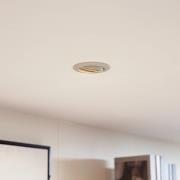 PRIOS-upotettava kattovalaisin Fibur, beige, sinkki, Ø 8,2 cm, 3 kpl