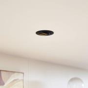 PRIOS-upotettava kattovalaisin Fibur, musta, sinkki, Ø 8,2 cm, 3 kpl