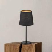 Pöytävalaisin Rimini, musta, tekstiili, korkeus 30 cm, E14
