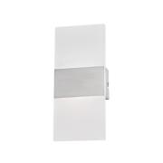 LED-seinävalaisin FODER, nikkelivärinen, korkeus 27 cm, kytkin