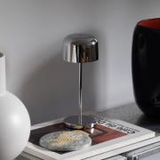 Lucande LED-akkukäyttöinen pöytävalaisin Quill, kromi, CCT, himmennett...