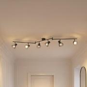 Lindby kattovalaisin Piena, musta, 6-valo, metalli, 150cm