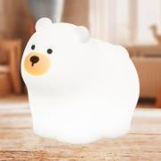 LED-akkulamppu Knut, valkoinen, pituus 12 cm, silikoni