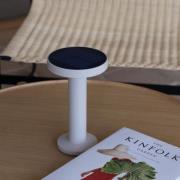 Solar-LED-pöytävalaisin Cairo, beige, muovi, IP44, 21 cm