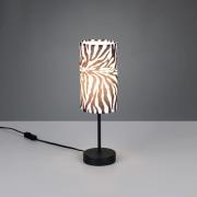 Pöytävalaisin Zebara, musta-valkoinen, korkeus 37 cm, metalli