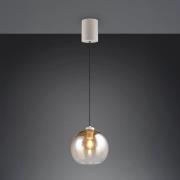 Liora-riippuvalaisin, keltainen, Ø 25 cm, lasi, E27