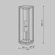 Maytoni-pollarivalaisin Cell, grafiitti, alumiini, korkeus 50 cm, IP54