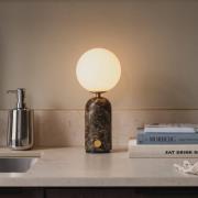 Globen Lighting Torrano-akkupöytävalaisin, ruskea marmori