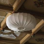 Globen Lighting kattovalaisin BLADVERK, valkoinen, Ø 50 cm, tekstiili