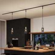 Paulmann URail-varjostin Raja 2Easy, savuinen lasi Ø 10 cm