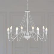 Kattokruunu Malbo, valkoinen, metalli, 8-lamppuinen, E14