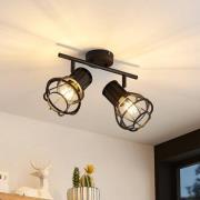 Lindby Nurja -kattokohdevalo, 2-lamppuinen